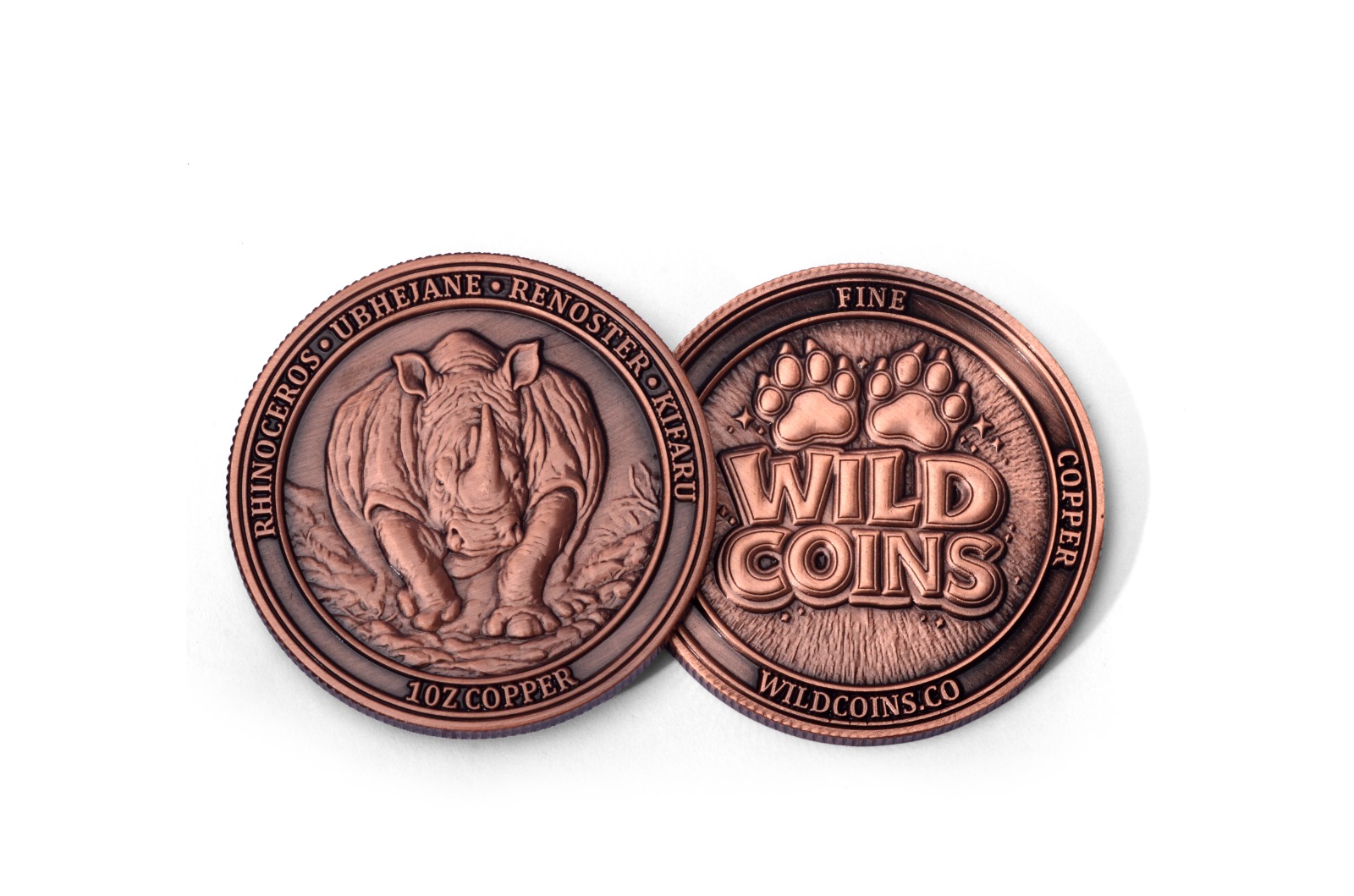 Rhinoceros Medallion front and back